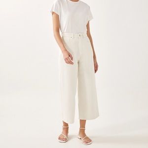 Love, Bonito White Denim Culottes